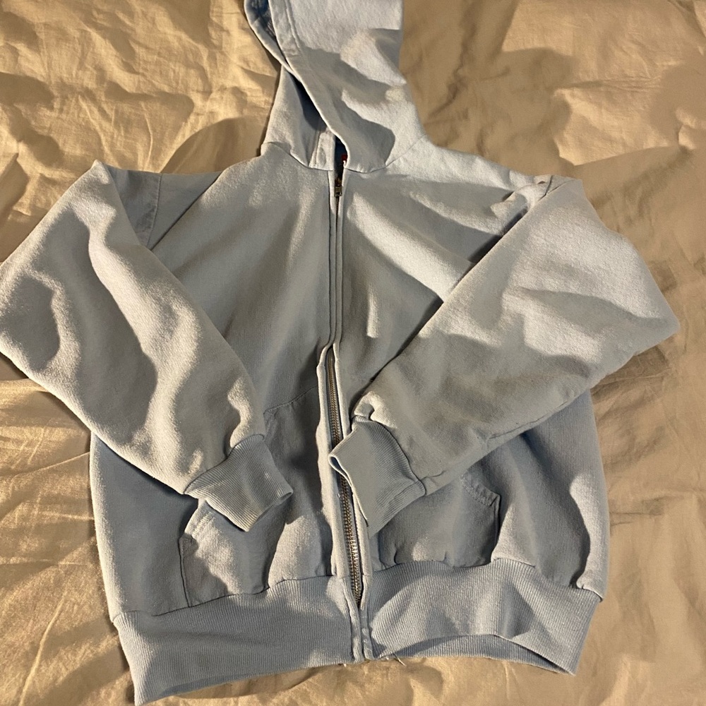 Baby blue zip up